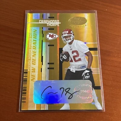 2005 Leaf Certified Mirror Gold /10 Craphonso Thorpe Auto Autograph Rookie RC - Image 1 of 2