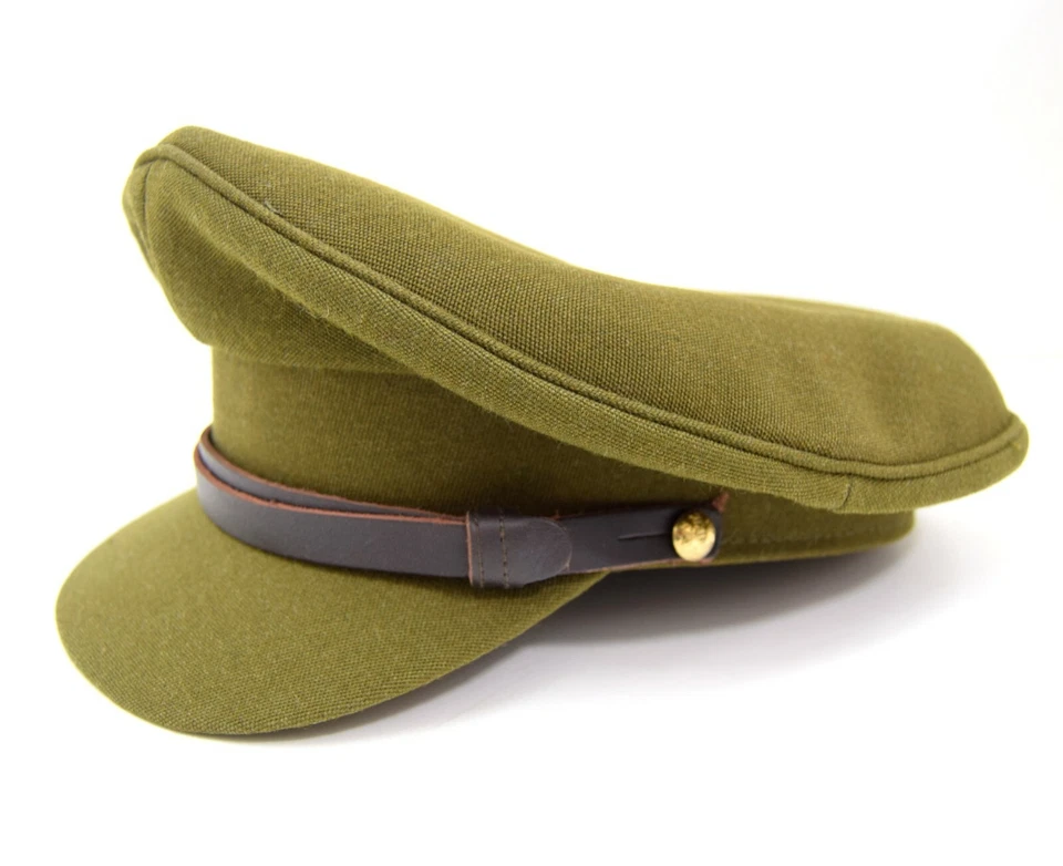 British Army 1940's Khaki Peak Cap WWII Officers No2 Dress Uniform Hat WW2 Issue - Image 1 of 4