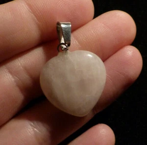 O&co Pendentif quartz rose coeur pierre naturelle lithothérapie cadeau noël - Imagen 1 de 2