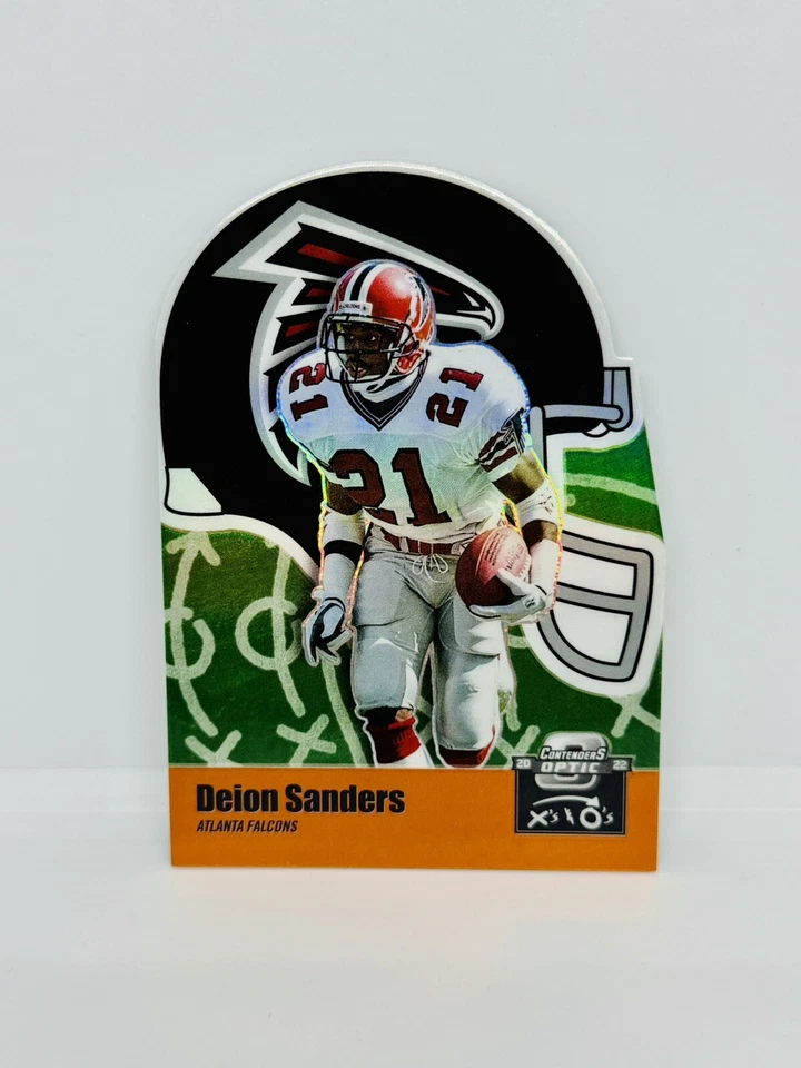 2022 Contenders Optic DEION SANDERS Xs & Os Orange Prizm /50 Falcons - Image 1 of 2