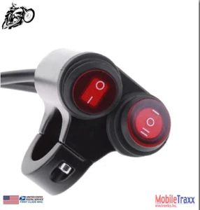 Marine 7/8" Motorcycle Dual On~Off///On~Off~On Switch Aluminum Waterproof - Picture 1 of 5