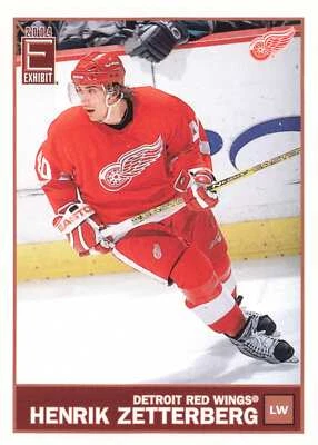 2003-04 Pacific Exhibit #56 Henrik Zetterberg NHL Red Wings - Image 1 of 2