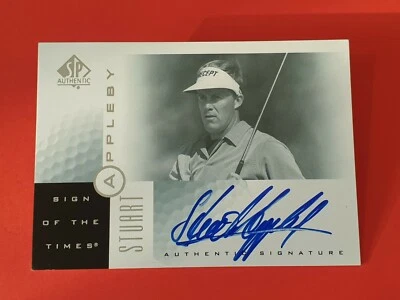 Golf STUART APPLEBY Signed 2001 SP Authentic Upper Deck Sign Of The Times Card - Image 1 of 2
