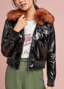 Chaqueta de Vuelo de Cuero Vegano Anthropologie de Capuleto Talla S - Nueva con Etiquetas - Imagen 1 de 7