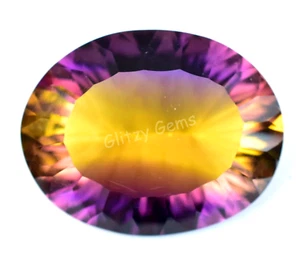 Natural Flawless Bi-Color Ametrine 28.25 Ct Oval Certified Loose Gemstone - Picture 1 of 6