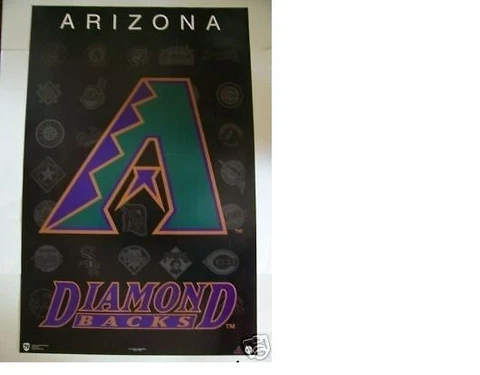 MINT 1996 ESTATE FIND NO PINHOLES ARIZONA DIAMONDBACKS MLB BASEBALL LOGO POSTER Cover