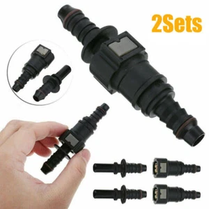 2Sets Fuel Line Connect Quick Release Petrol Disconnect Connector 9.89 5/16inch - Foto 1 di 18