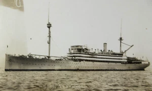 Barco de transporte de la Marina de los Estados Unidos de la Primera Guerra Mundial USS Henderson AP-1 foto barco hospital de la Segunda Guerra Mundial década de 1930 - Imagen 1 de 6