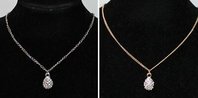 Kette Damen Halskette Tropfen Strass NEU - Bild 1 von 3