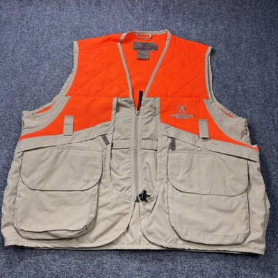 Game Winner Sportswear Hunting Vest Mens Large Orange Tan Shooting Upland - Image 1 of 4