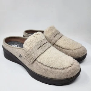 Mocasín Bzees Georgia Mule Penny para mujer 10M rosa y marfil piel sintética sin cordones 9909198 - Imagen 1 de 12