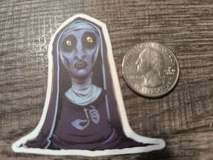 The Nun Sticker Halloween Horror Creepy Conjuring Free USA S&H Scary Fan Art New - Picture 1 of 3