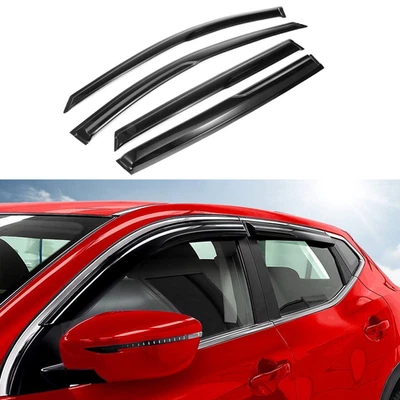 Para Nissan Rogue 2014-2018 Viseras de ventana Pantalla de ventilación Protectores de lluvia Deflectores  Foto 1 de 4