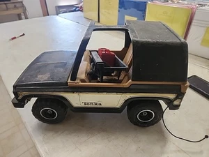 Vintage Tonka 17" Long MR-970 Bronco Blazer Jeep USA Black / Gold 1979 Metal - Picture 1 of 13