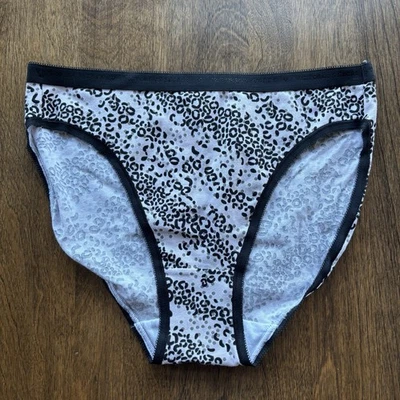 Victoria's Secret Cotton High Leg Brief Leopard Print Panty Small Vintage - NWT - Image 1 of 3