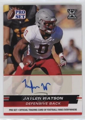 2022 Leaf Pro Set Draft Auto Red Jaylen Watson #PSA-JW3 Rookie Auto RC - Image 1 of 2