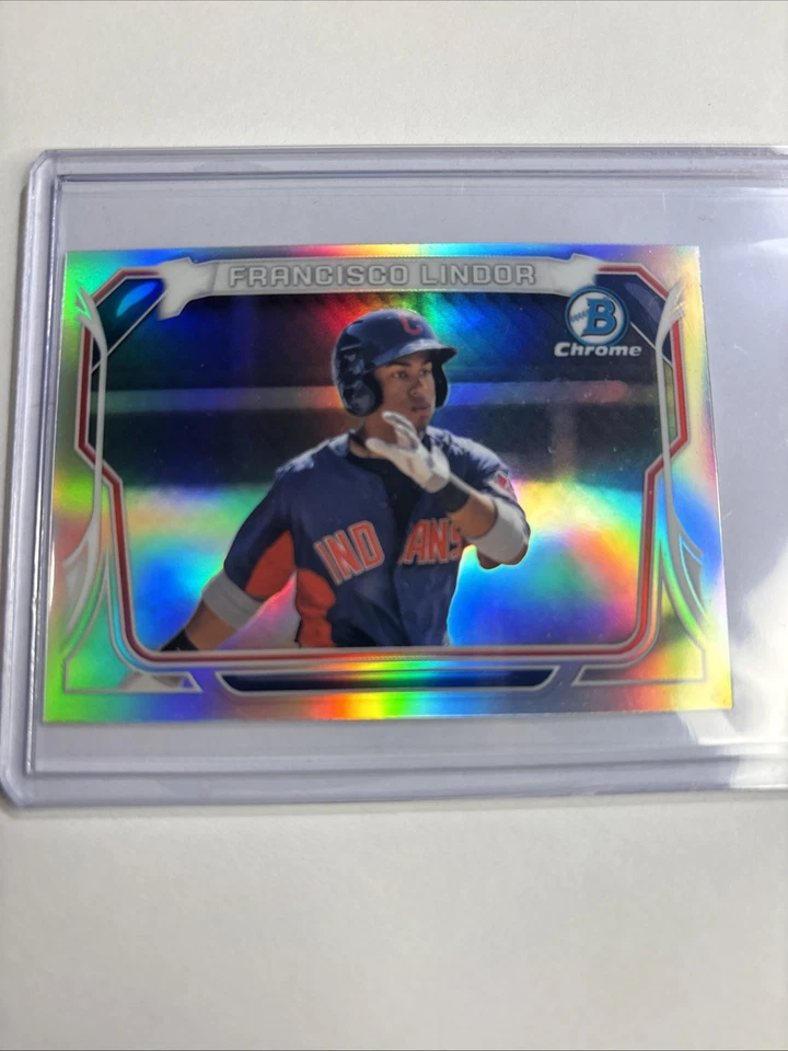 2014 Bowman Chrome Mini Francisco Lindor ROOKIE CARD RC MC-FL - Image 1 of 2