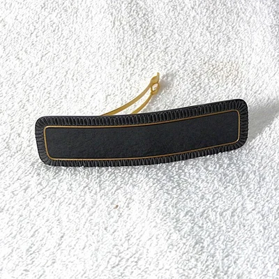 FRANCE LUXE Designer Black Barrette with Gold-Tone Trim - Made in France - Image 1 of 4
