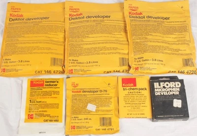 批量 Kodak Ilford Darkoom Chemistry Dektol D-76 Farmers Reducer Tri-Chem Pack — 第 1/4 张图片