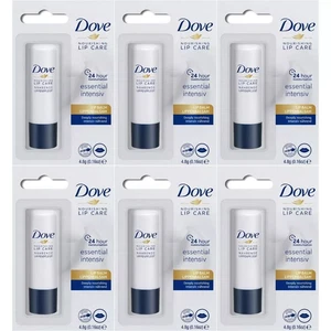 6 x 4.8gm Dove Lip Balm Nourishing Essential Intensive - Picture 1 of 5