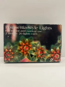 Weihnachtsbeleuchtung im Weihnachtssternstil nagelneu/unbenutzt im Karton 2 Strings 40 Lichter! - Bild 1 von 11