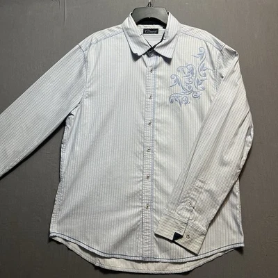 7 Diamonds Mens Striped Button-Up Long Sleeve Shirt Size 3XL - Image 1 of 4