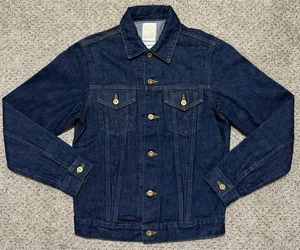 BEAMS Fire Service Japan Selvedge Dark Premium Kaihara Denim Size L Slim Fit - Picture 1 of 13