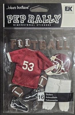 Pegatinas dimensionales Jolee's Boutique Pep Rally - tema fútbol granate Foto 1 de 2