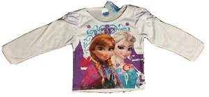 NEW Frozen II Elsa Anna Sisters Graphic Ruched L/S White Top Tee Size 4 5 6 - Picture 1 of 1