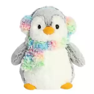 Aurora - PomPom Penguin - 9" Pom Pom Rainbow Muffs Peluche Festivo - Imagen 1 de 6