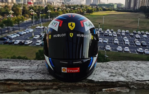 2018 KIMI RAIKKONEN SCUDERIA F1 FORMULA 1 HELMET HELM HAND-PAINT 1:1 WITH HANS Cover