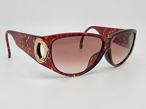 Christian Dior 2662A 30 Red Tortoise Gold Frame Brown Gradient Lens Sunglasses - Picture 1 of 13