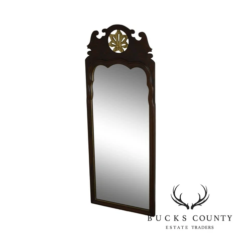 Quality Beveled Mirror Flame Mahogany Pierced Giltwood Carved Looking Glass Cover