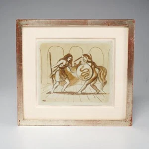 Gabrielle Bakker American (nacida 1958) Amazon and Warrior II tinta sobre papel 1996 - Imagen 1 de 7