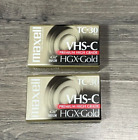 Lot Of 2 Maxell Vhs-C Hgx-Gold Tc-30 Video Camcorder Tapes Brand New Sealed
