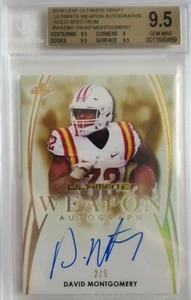 DAVID MONTGOMERY RC ON CARD AUTO #2/5 BGS SUBS 9.5! .5 TO PRISTINE! LIONS RB - Bild 1 von 8
