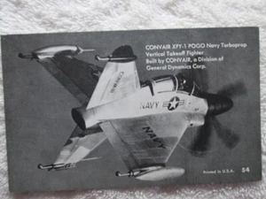 Convair XFY-1 Pogo Navy Turboprop, Vertical Takeoff Fighter Card - Bild 1 von 2