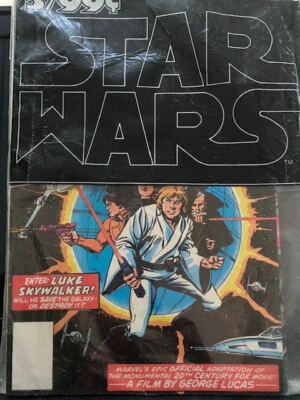 VINTAGE MARVEL 1977 STAR WARS WHITMAN 3 PACK KEY DEBUT ISSUE #1 PLUS 2 3 POLYBAG - Image 1 of 4