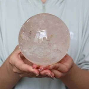 3.89LB Natural clear crystal Quartz hand Carved ball crystal specimen healing - Picture 1 of 10