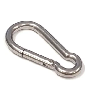 Karabinerhaken Schraubkarabiner Schlüssel Karabiner Haken Schnapphaken Edelstahl - Bild 1 von 2