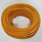 0.75mm 2 core Round Vintage Braided Deep Gold Fabric Covered Light Flex