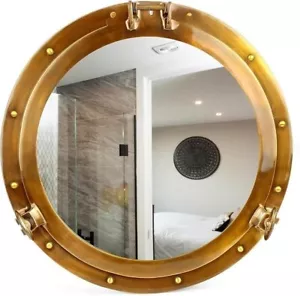 Oblò ruota nave antica finitura bronzo 30 pollici decorazione parete nautica - classico - Foto 1 di 2
