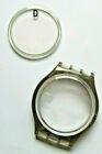 Swatch + Automatik-Gehäuse/Case Anthracite Transparent Lens + Plastic/Plastic +