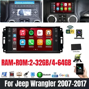 7'' 32/64G Android 13 Car Stereo Radio  CarPlay For Jeep Wrangler 2007-2015 - Picture 1 of 26