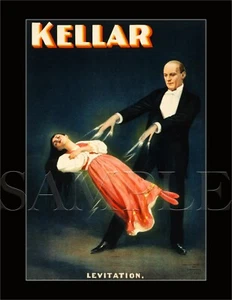 8,5x11 Vintage Harry Kellar Magic Poster Reproduktion Kleingedrucktes Bild Deko - Bild 1 von 1