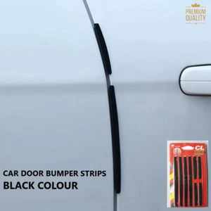 8Pcs Noir Voiture Porte Côté Bord Pare-Choc Protection Caoutchouc Anti Collision - Imagen 1 de 8