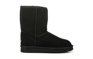 BOTAS CORTAS DE MUJER KOOLABURRA BY UGG KOOLA PIEL DE OVEJA NEGRAS TALLA EE. UU. 6 NUEVAS - Imagen 1 de 5