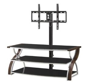 Whalen XL33E Payton 3-in-1 Flat Panel TV Stand - Brown Cherry
