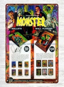 1964 Universal Monsters horror thriller fantasy ads metal tin sign art posters - Picture 1 of 4