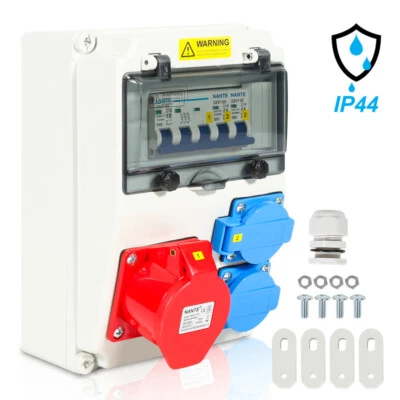 MARKENLOS Wandverteiler Stromverteiler Starkstrom Industrie CEE Adapter Baustromverteiler